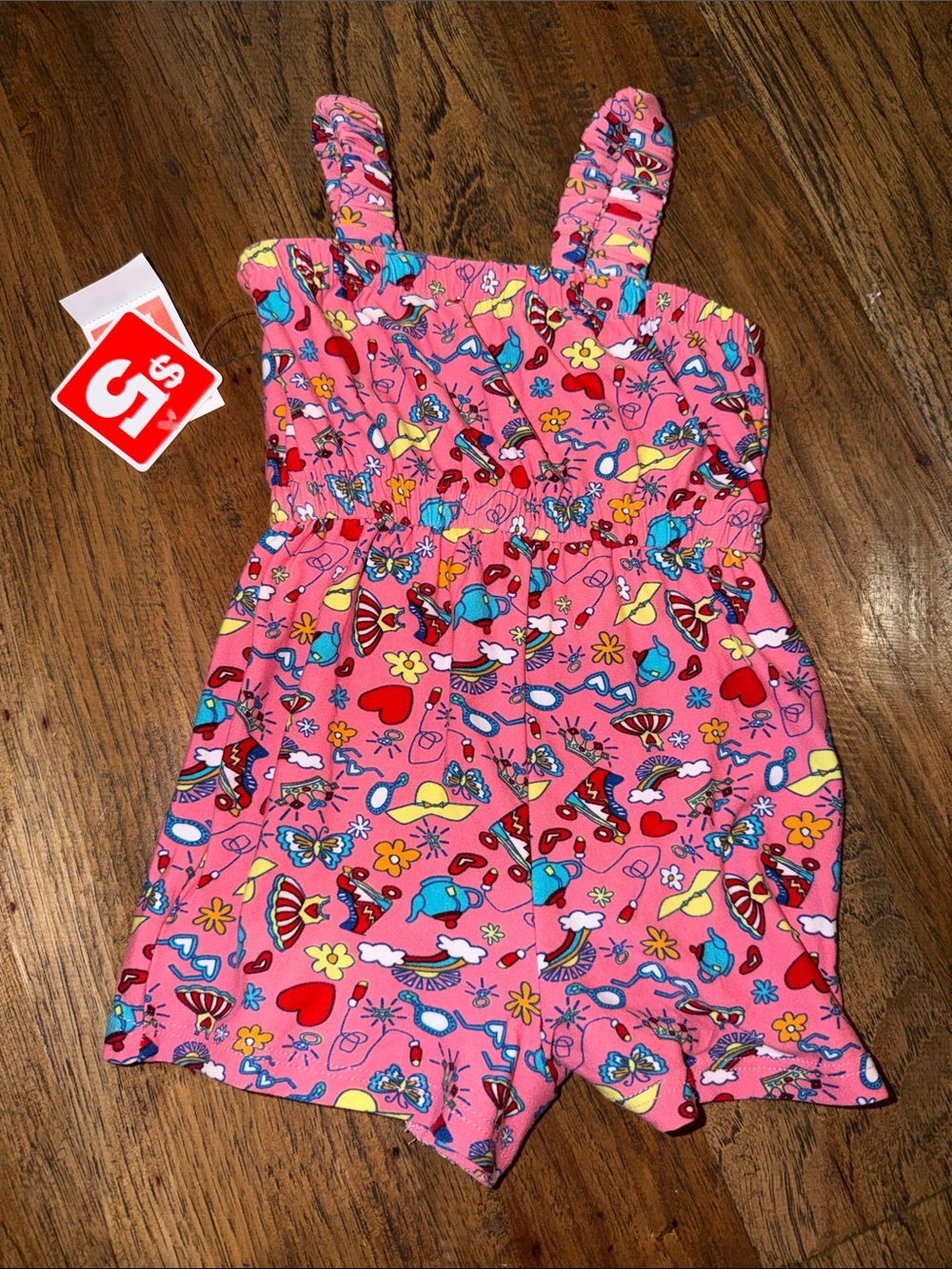 Kidgets Pink Printed Girls' Romper Girls size 12 Months NWT